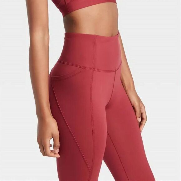 Women's - XXL - Contour Power Waist High-Rise Leggings - All in Motion Cranberry - Picture 1 of 12